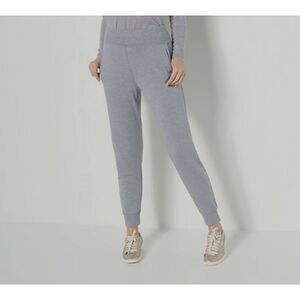 Susan Graver Weekend Jersey Knit Jogger-Heather ( Gray Petite 5X)